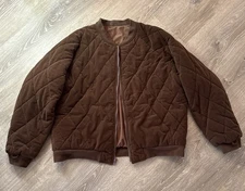 Mount’n Prairie Brown Quilted Full Zip Insulated Jacket With Pockets - Size XL