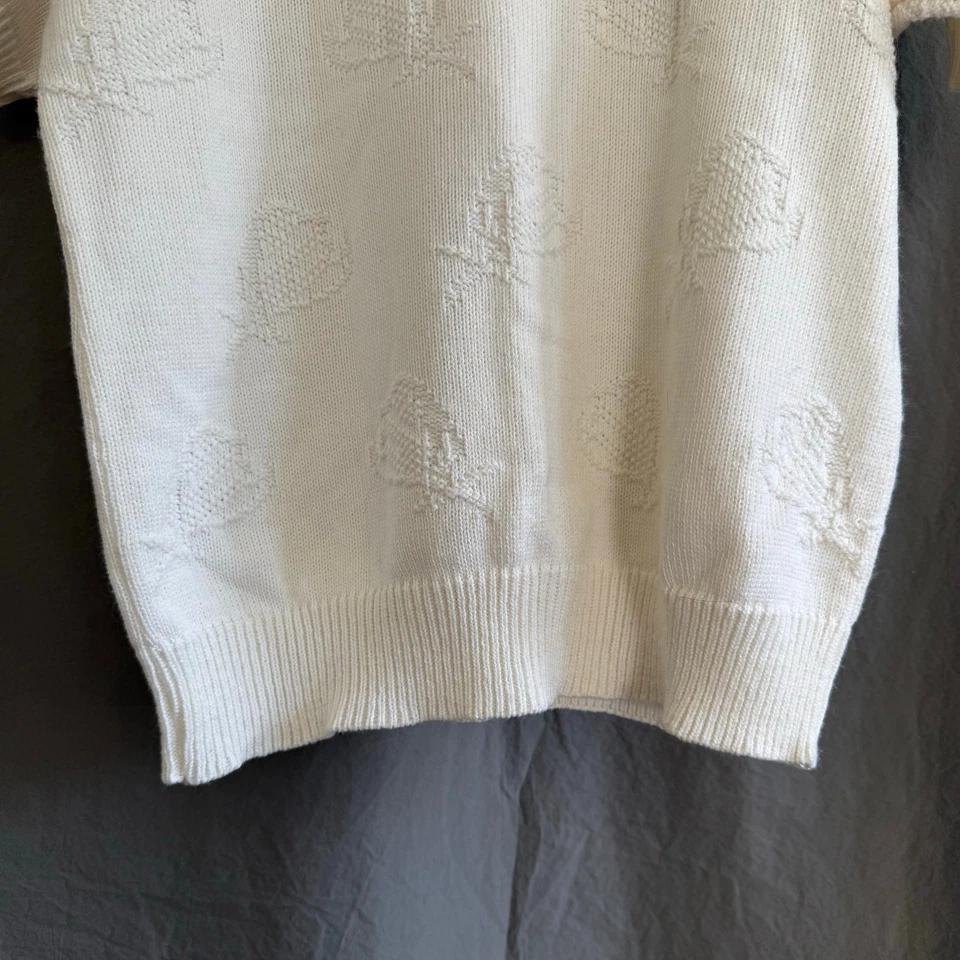 Vintage Worthington Sweater Y2K Floral Embroidery Hearts Kitsch Cute Size Medium - Image 3 of 4