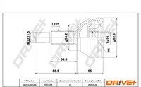 Gelenksatz Antriebswelle Dr!Ve+ DP2110.10.1205 M22X1,5 FüR Ford Focus 1 DAW DBW