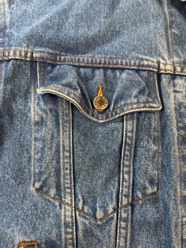 Vintage 90s Sears Canyon River Blues Denim Jacket Mens Sz Medium 100% Cotton image 7