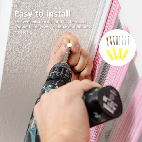 Soporte de cortina de madera 2 piezas abrazadera de varilla soporte de cortinas de poste pequeño - Imagen 8 de 12