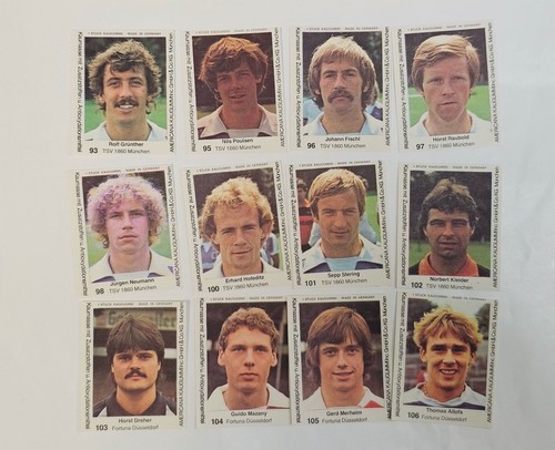 1979-80 Americana Kaugummi Fussball Bundesliga YOU PICK w Keegan, Littbarski RC  - Picture 106 of 163