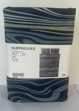 Housse de couette et 2 taies d'oreiller IKEA KLIPPNEJLIKA, bleu multicolore, ...