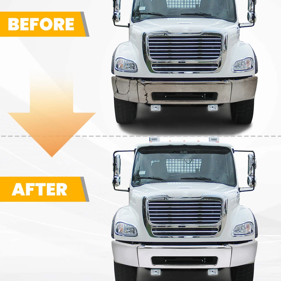 3 шт хромированных накладок на бампер для Freightliner M2 106 112 бизнес-класса 2003-2021 - Изображение 4 из 4