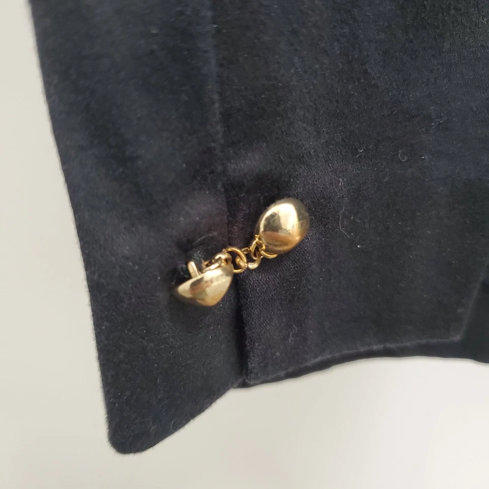 Bermudas para mujer Cache vintage negras de algodón elástico con detalle de cadena talla 4 Foto 3 de 4