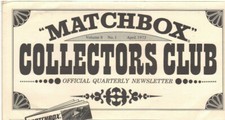 "MATCHBOX" COLLECTORS CLUB NEWSLETTER 8.1 Lindsey, Volume 8, No. 1, Apr 1973