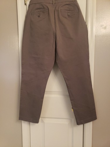 Pantaloni alla caviglia Khakis By Gap "Slim City Khaki" grigio ciottoli donna taglia 12R - Foto 12 di 12