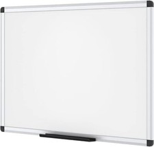 VIZ-PRO Magnetic Dry Erase Board, 36 X 24 Inches, Silver Aluminium Frame