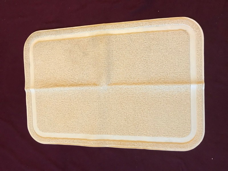 Loofah Non-Slip Bath Mat for Tub, Ivory - Quick Drying Cushioned Mat @ Suction