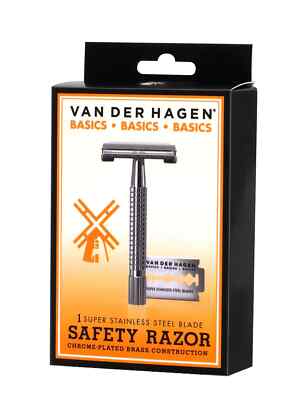 Van Der Hagen Basics Chrome Safety Razor + Blade