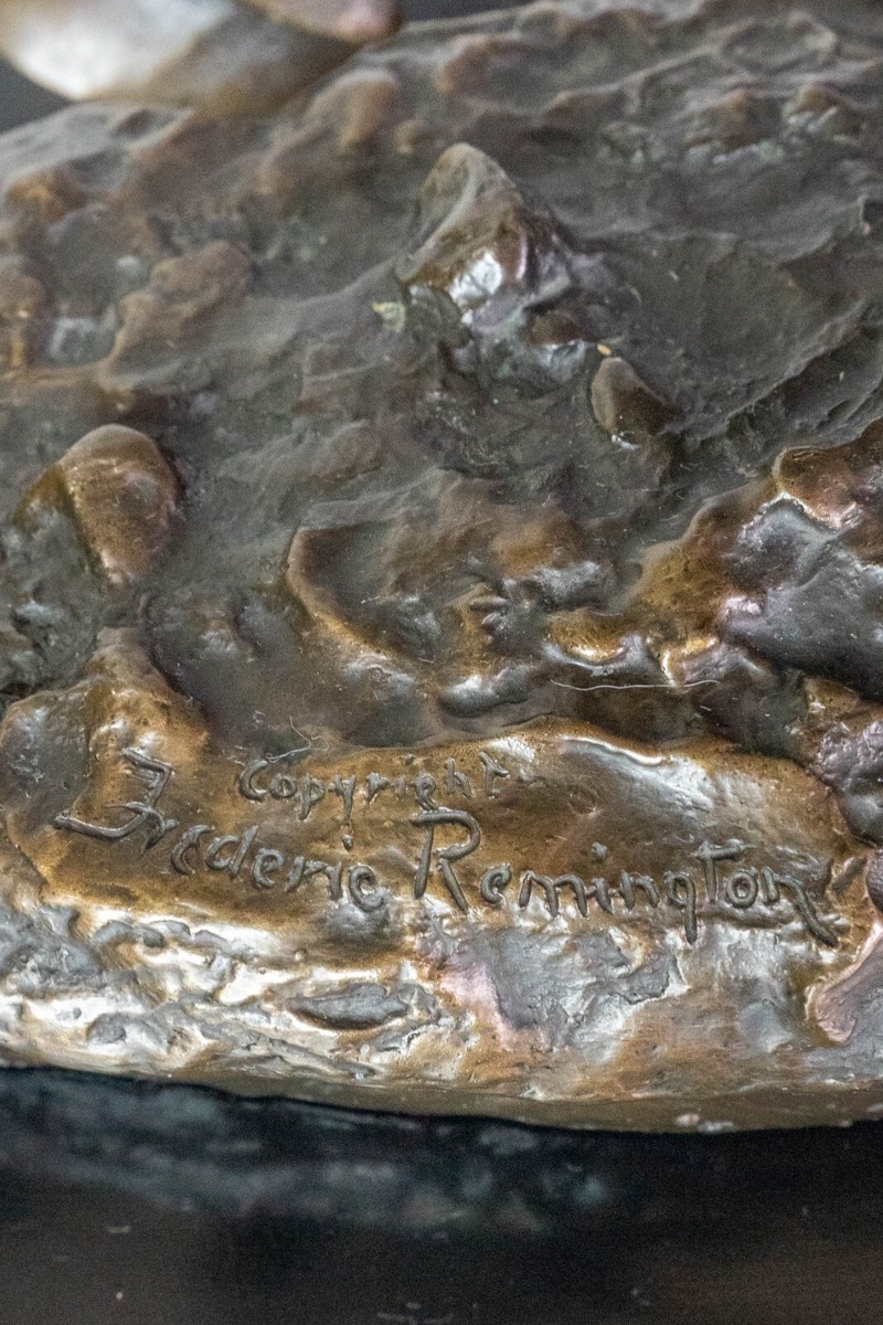 The Cheyenne American Indian on horse Bronze Sculpture Frederic