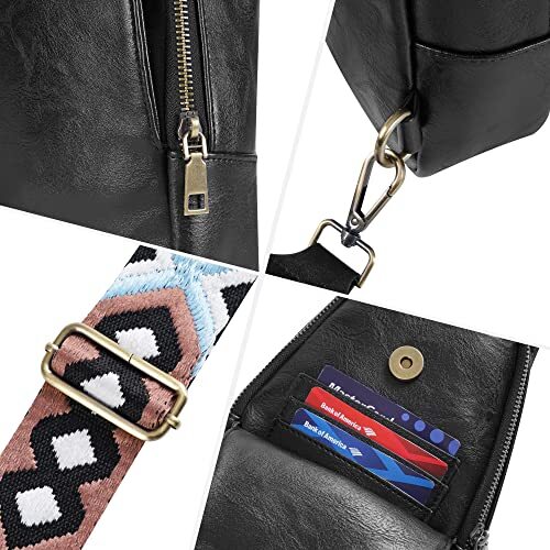 KFXFENQ Sling Bag for Women PU Leather Sling Bag Small Crossbody Sling