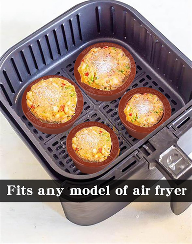 Air Fryer Egg Mold 3Inch 2Inch Silicone Cupcake Pan Set of 4, Ramekins for Air F - Picture 4 of 7