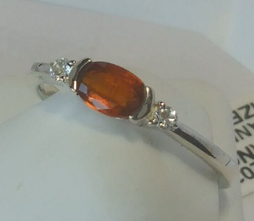 925 Sterling Silver KYANITE OVAL CUT 7x4mm W-Accents GEMSTONE Ring Size 7. - Picture 6 of 15