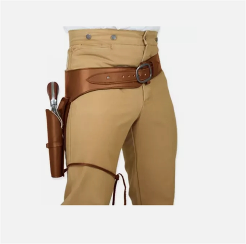 Retro Vaquero Occidental Cuero PU Pistola Punk Funda Tooled Revólver Pistola Cinturón - Imagen 7 de 7