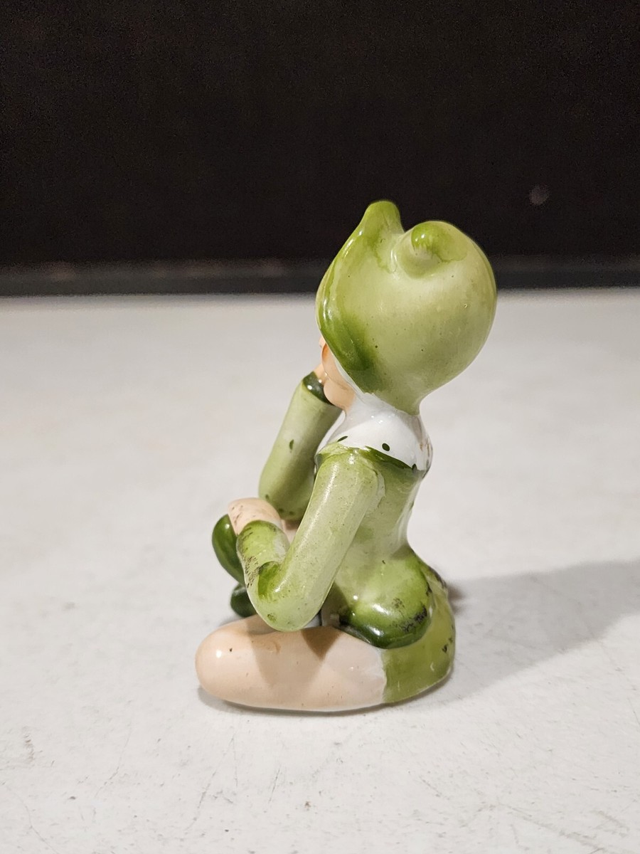 Vintage Occupied Japan Sitting Grinning Spooky Eye Elf Pixie