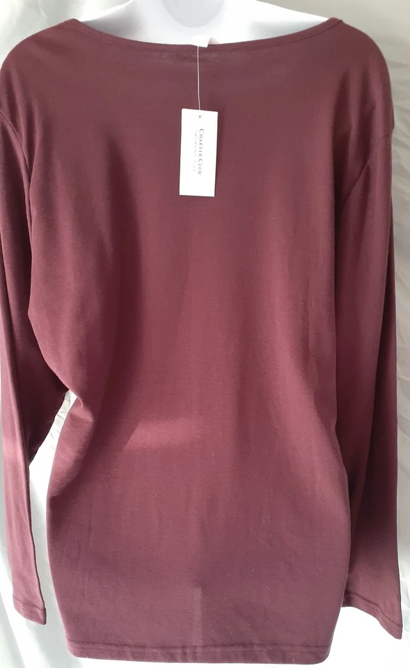 Charter Club Pink Pajama Top  Short Sleeve 2X 48" BUST  - Image 3 of 4