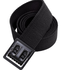 Belt Black Military Army Style Web Canvas 100 Cotton 54" MADE IN USA