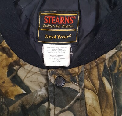 アメリカ古着迷彩ジャケットstearns dry wear Stearns Dry Wear Hunting Jacket Mens XL Realtree Camo