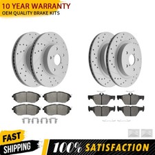 Front Rear Drilled Brake Rotorsceramic Pads Set For 2015 Subaru Legacy 2.5l