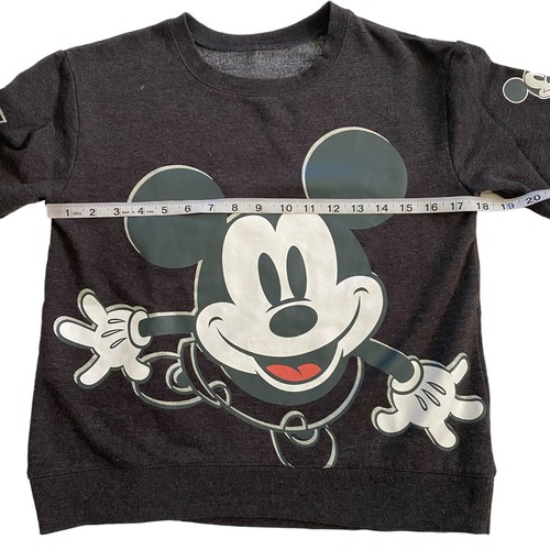 Disney x Justice Mickey Mouse Graphic Pullover Sweatshirt Gray Youth Size Large - Picture 6 of 8