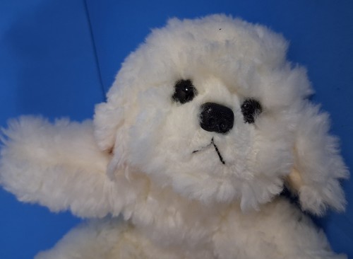 Lindo perro cachorro Shih Tzu blanco realista de felpa - Imagen 2 de 6