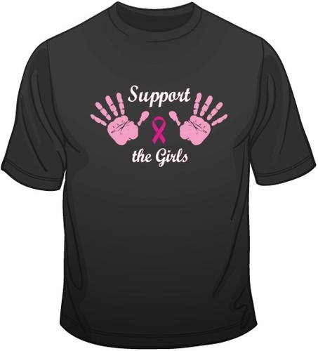 Support The Girls - Breast Cancer Awareness T Shirt 10667 - Picture 4 of 11