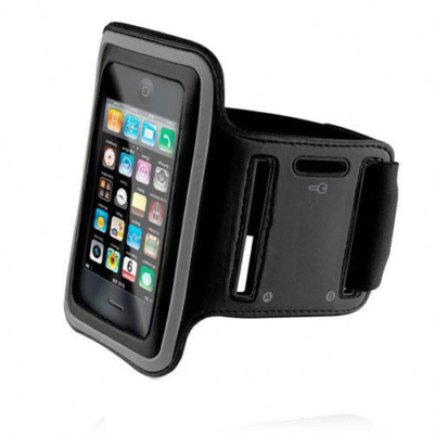 BLACK ADJUSTABLE NEOPRENE GYM Jogging STRAP ARM BAND For iPhone 4 4S 16GB 32GB