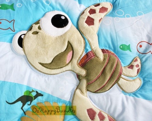 7 Pieces New Baby Boys Nemo Undersea Ocean Cotton Nursery Cot Sets - Picture 6 of 10