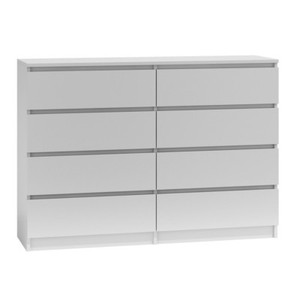 Kommode Mit 8 Schubladen 140cm Klamotenschrank Sideboard Anrichte Holz Weiss Ebay