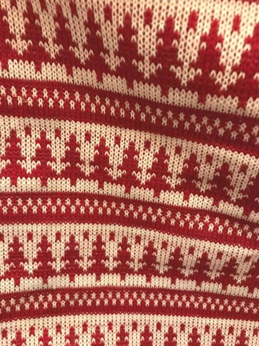 Christmas Nordic Track Knit Stocking Faux Fur Holiday Elegant Gift Large 21" NWT - 第 3/4 張圖片