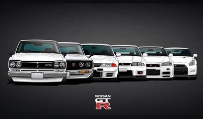 Nissan Skyline GT R Evolution JDM Drift Hochglanz Poster Kunstdruck **UK-VERKÄUFER**