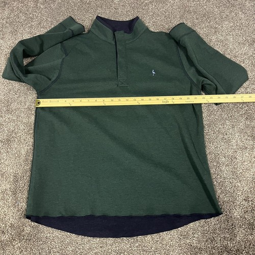 Tailorbyrd Sweater Men's Large 1/4 Button Golf Green Long Sleeve Mock Neck Knit - Picture 5 of 12