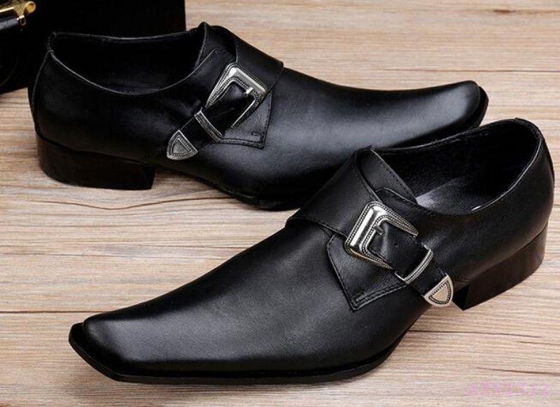 Nuevos Zapatos dedo del pie cuadrado de hombre joven formal elegante Hebilla Business Club Punk 2019 albergue Nuevos Zapatos dedo dedo dedo del pie cuadrado de hombre joven formal elegante Hebilla Business Club Punk 2019 albergue 7b9ca8