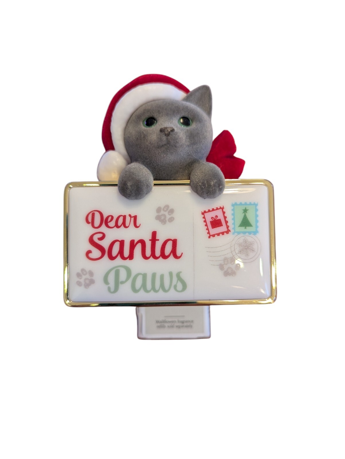 Bath & Body Works Christmas Cat Dear Santa Paws Wallflower Plug-In Kitten Decor-image