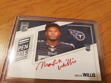 2022 Donruss Elite Malik Willis Rookie Red Ink Auto On Card Pen Pals Variation