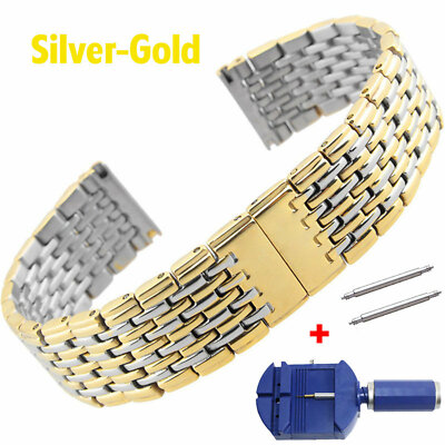 9-Row Metal Link Bracelet 13mm 18 20 22mm Stainless Steel Watch Strap Wrist Band