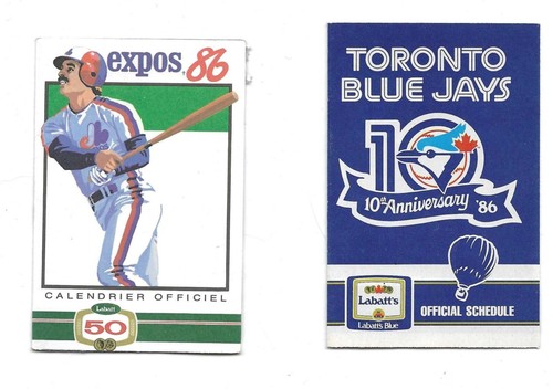 EXPOS / BLUE JAYS SPIELPLAN LOT / 1986