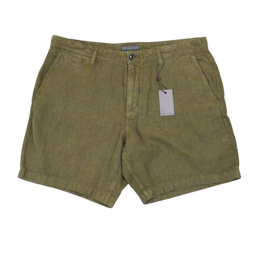 NEU John Varvatos Shorts 38 olivgrün Leinen Baumwollmischung 148 $