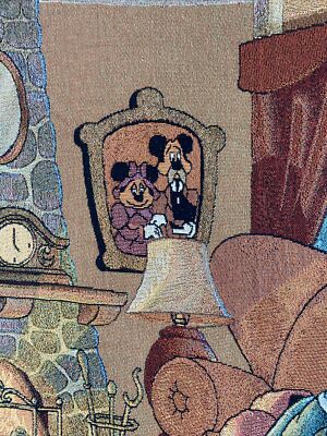 Disney World Woven Tapestry Throw Blanket 60 x 50 Mickey