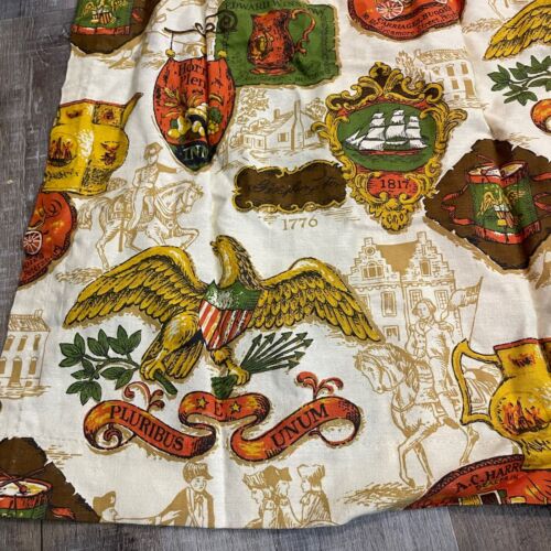 2 VTG 1970s Pinch Pleat Curtain 22”W x 42"L Eagle Colonial Ship MCM **READ - Picture 11 of 16