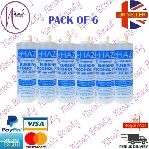 Paquete antiséptico de primeros auxilios HAZ ISOPROPILO 70% alcohol para frotar primeros auxilios de 1,2,3,6,12 (500 ml) - Imagen 5 de 6