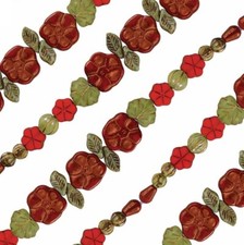 6-inch strand of High-Quality Czech Glass Beads - Table cut designs - CGS231