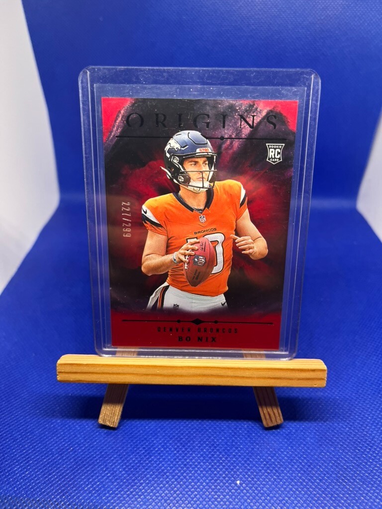 Bo Nix 2024 Panini Origins Holo Red RC /299 #149