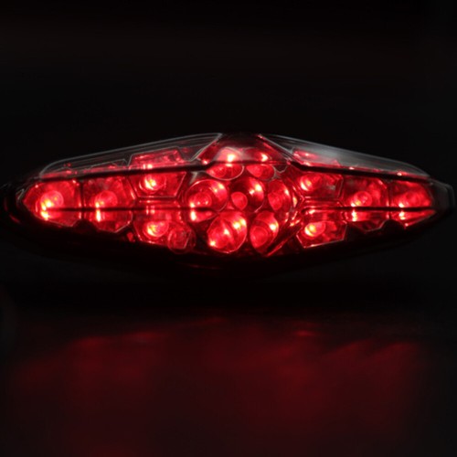 Motorcycle LED Smoke Brake Running Driving Stop Rear Tail Light ATV Dirt Bike - Picture 9 of 12