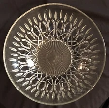 Pasari Crystal 8" Fruit Salad Vegetable Serving Bowl Cut Vertical Loop Design