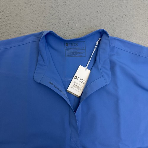 FIGS Rafaela Scrub Top Womens Size XL Blue NEW - Picture 6 of 8