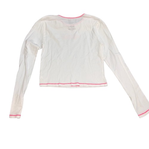 Y2K Women’s Retro Heart Graphic Long Sleeve Top Red & White Valentine's Day (M) - Picture 2 of 5