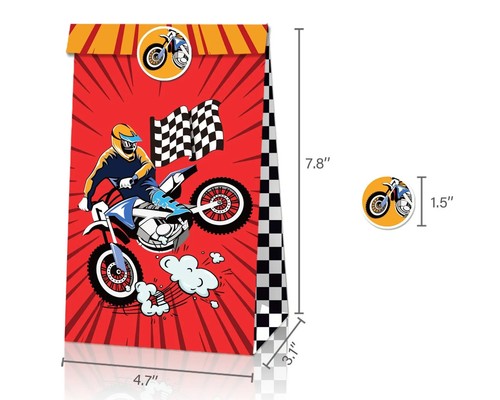 Motorcycle Tableware Party Supplies Motocross Birthday Decoration - Picture 22 of 38