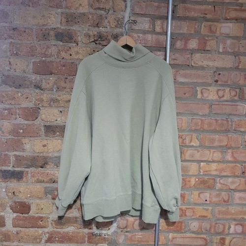 Nap Loungewear Boxy Oversized Turtleneck Pullover Seafoam Green Size Large - Picture 2 of 7